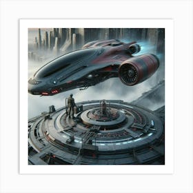 Futuristic Spaceship 1 Art Print