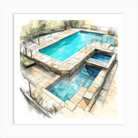 Swimming Pool Design Art Print