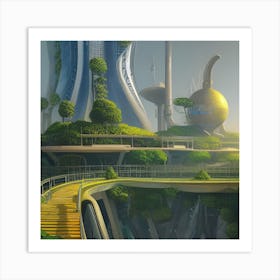 Futuristic City 7 Art Print