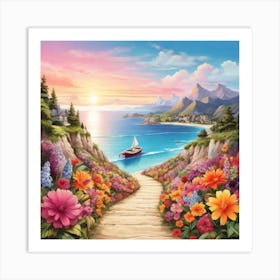 Path To The Sea 3 Art Print