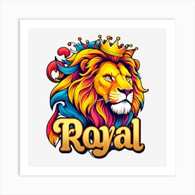 Royal Lion Illustration Art Print