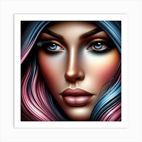 Face Of A Woman Art Print