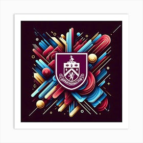 Burnley F.C Logo Wall Art 9 Art Print