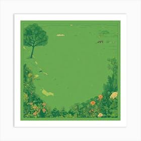 Green Field Art Print