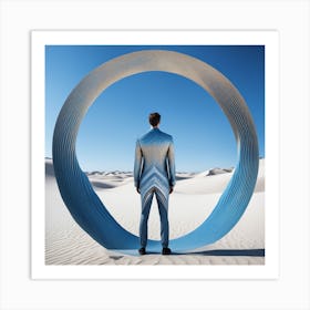 Man Standing In A Circle Art Print