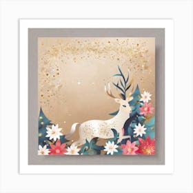 Deer In The Forest 243 Art Print