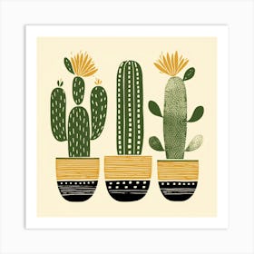 Rizwanakhan Simple Abstract Cactus Non Uniform Shapes Petrol 78 Art Print