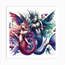 Mermaids Art Print