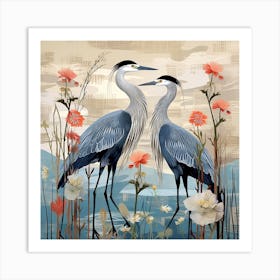 Bird In Nature Great Blue Heron 3 Art Print