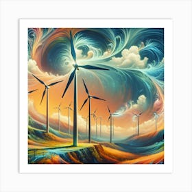 Wind Turbines Art Print