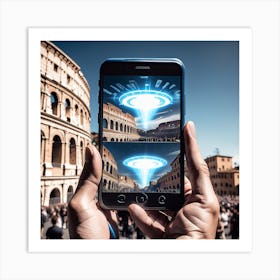 Ufo In Rome Art Print