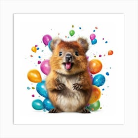 Birthday Koala 1 Art Print