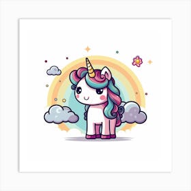 Cute Unicorn 671 Art Print