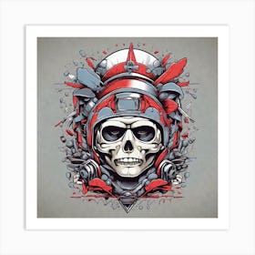 Skull And Crossbones 3 Art Print