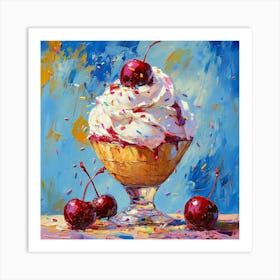 Ice Cream Sundae Art 3 Art Print