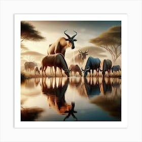 Wildebeest 4 Art Print