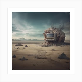 Tv In The Desert Art Print