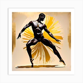 Dancer In Gold 1 Art Print