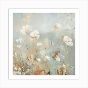 White Flowers 5 Art Print