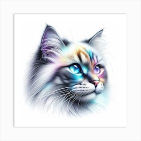 Creative Feline Cat Artwork 117 Art Print