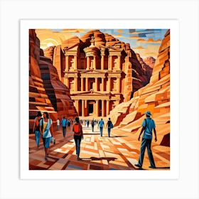 Petra At Sunrise Art Print