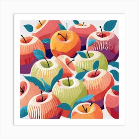 Apples On A Table Art Print