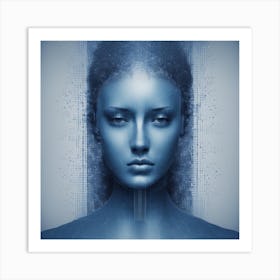 Woman in the ether Art Print