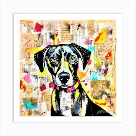 Black And White Dog - Pet That Dog Art Print