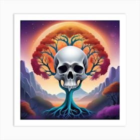 Skull Tree Art Print