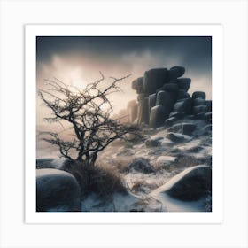 Winter on the Moors Art Print