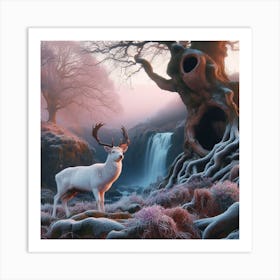 Deer In The Forest 14 Art Print