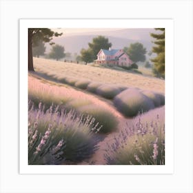 Lavender Field 3 Art Print