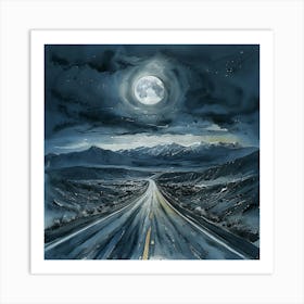 Road To The Moon Art Print