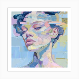 Abstract Portrait Of A Woman 17 Art Print