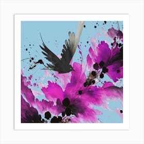 Ink Bird Pastel Blue 1 Art Print