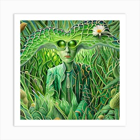 Reptile man Art Print