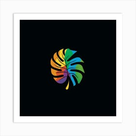 Tropical Leaf Logo Art Print