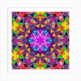 Abstract Psychedelic Mandala 1 Art Print