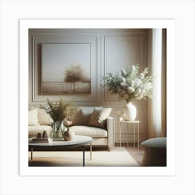 Neutral Living Room 2 Art Print