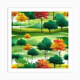 Autumn Trees 14 Art Print