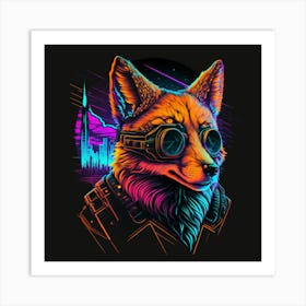 Fox In Space Art Print