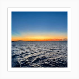 Sunset On The Sea Art Print