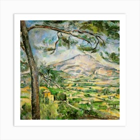 Claude Monet'S View Of Mont Blanc Oil Painting Landscape Illustration Art Print