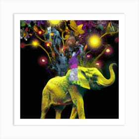 Elephant In The Sky Art Print