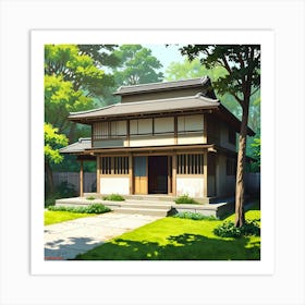 Japanese House Art Print 3 Art Print