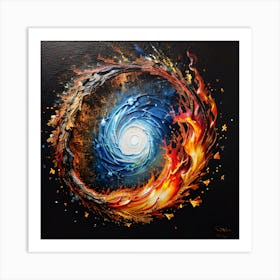 Fire Spiral Art Print