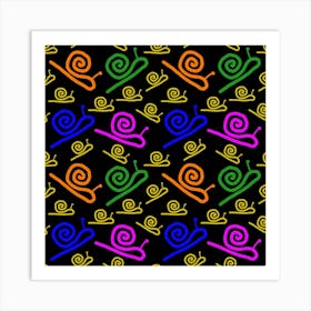 Colorful Snails Art Print