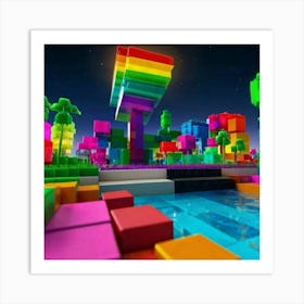 Rainbow City Art Print