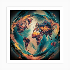 World Map 23 Art Print