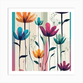 Colorful Flowers 4 Art Print